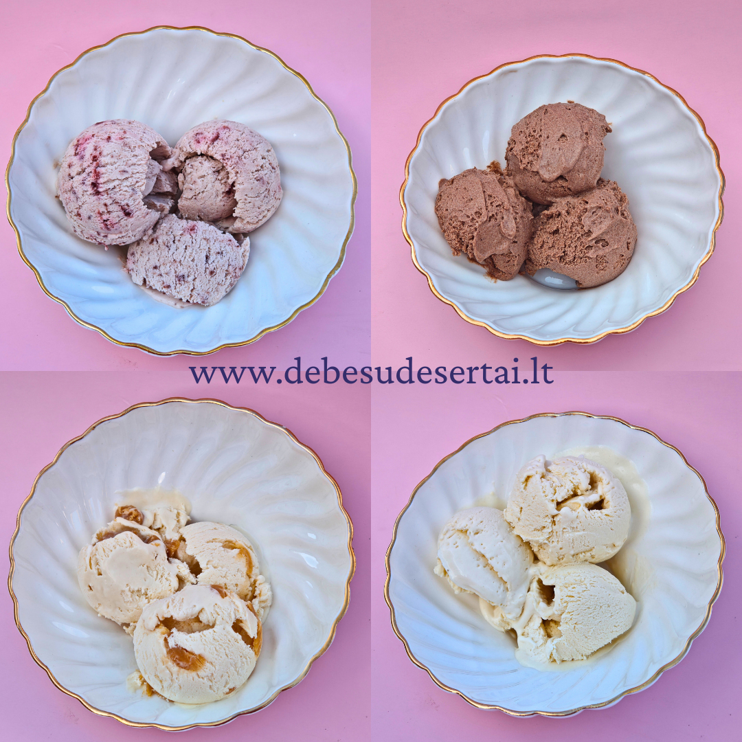 Sveikesnių ledų receptai (4 skoniai)