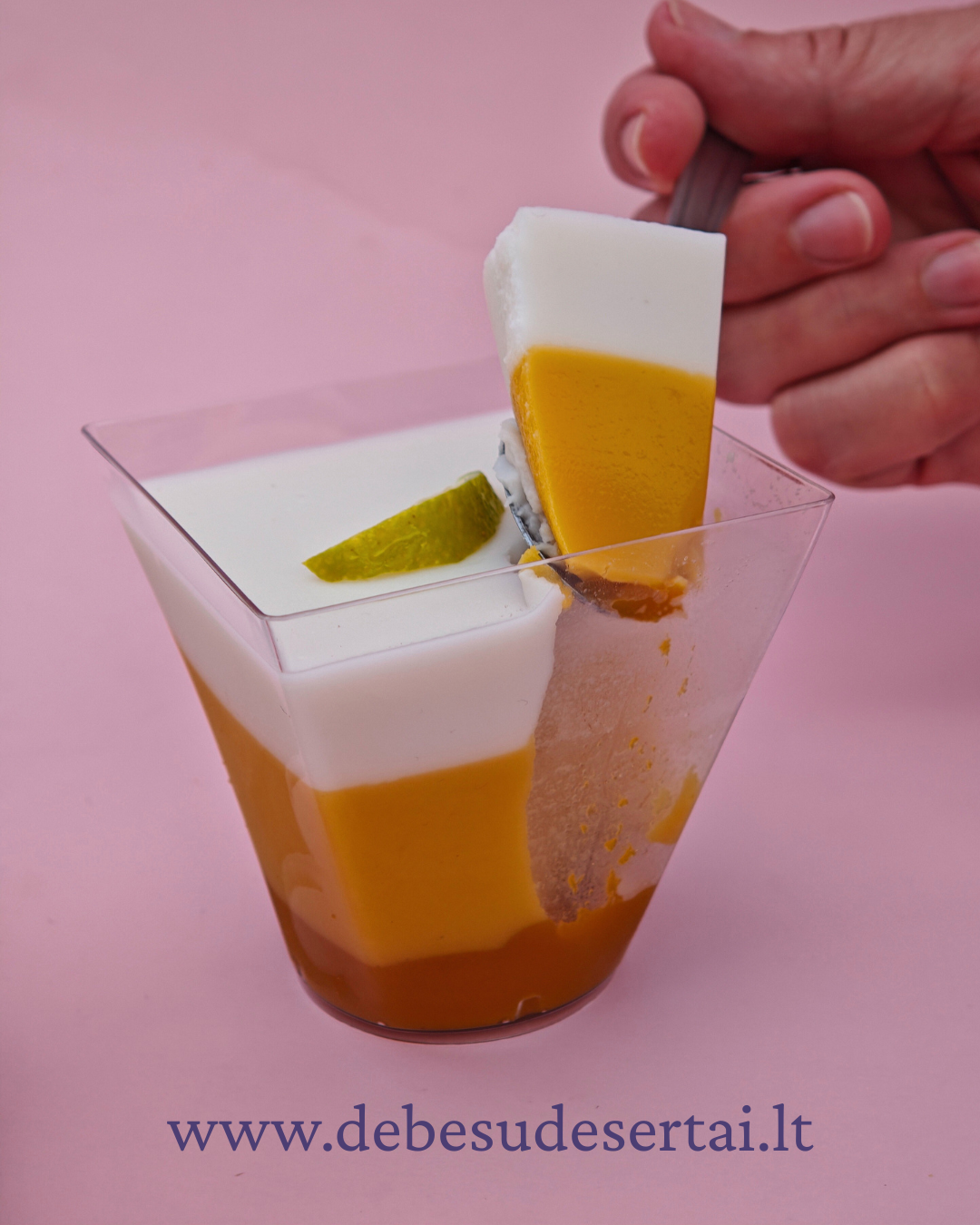 Mangų ir egzotinių vaisių deserto receptas