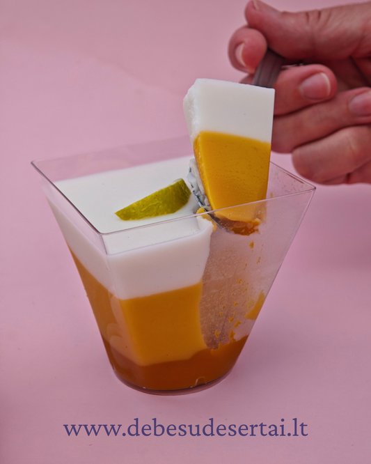 Mangų ir egzotinių vaisių deserto receptas