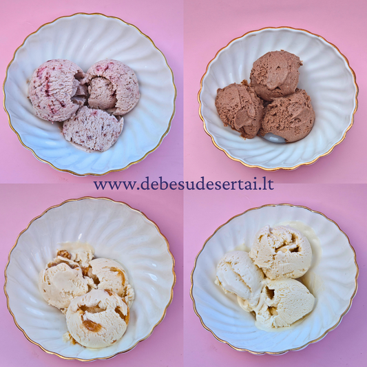 Sveikesnių ledų receptai (4 skoniai)